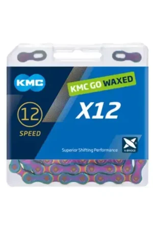 Voordeelprijs | KMC Fietsketting KMC X12 Waxed - Aurora Blue