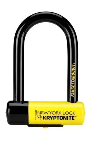 Aanbieding loopt bijna af | KRYPTONITE SLOT KRYP BEUGEL NEW YORK FAHGETABOUTIT MINI ZW/GE