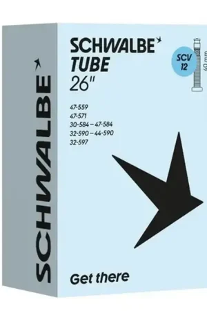 Zolang de voorraad strekt | SCHWALBE Schwalbe binnenband SCV12 26 inch 30/47-559/597 clik valv