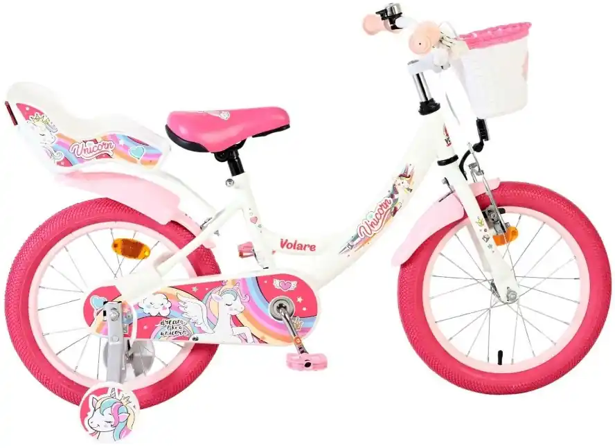 Aanbieding - Meisjesfiets 16 Inch Volare Unicorn Wit 61678